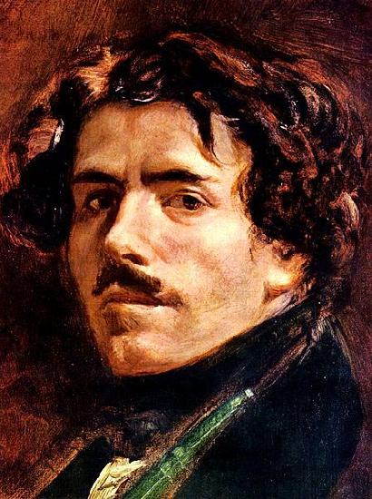 Eugene Delacroix Selbstportrat, Detail oil painting image